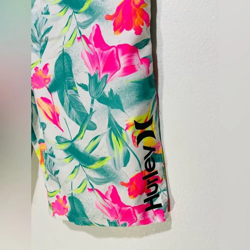 Hurley boardshorts swimming colorful floral pocket beach men’s 20/30